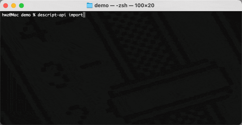 Interactive CLI import